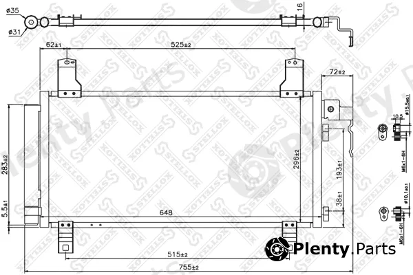 Stellox 10-45119-SX — Condenser, air conditioning