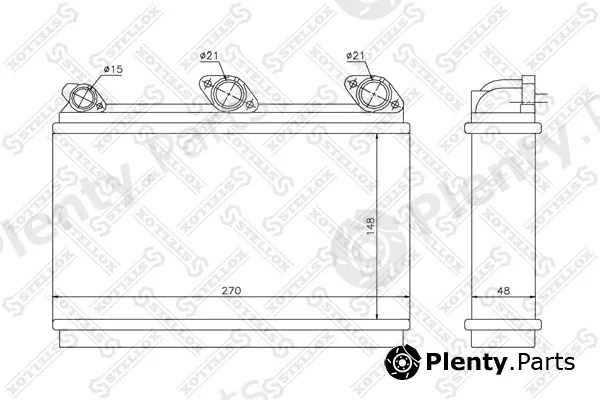 Stellox 10-35080-SX — Heat Exchanger, interior heating