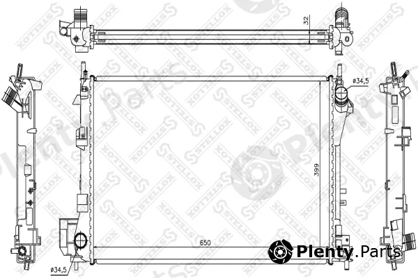 Stellox 10-26000-SX — Radiator, engine cooling