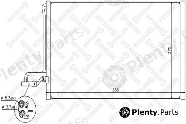 Stellox 10-45713-SX — Condenser, air conditioning
