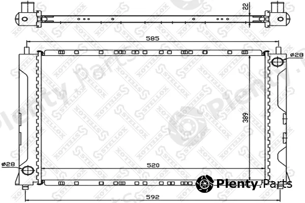 Stellox 10-25202-SX — Radiator, engine cooling