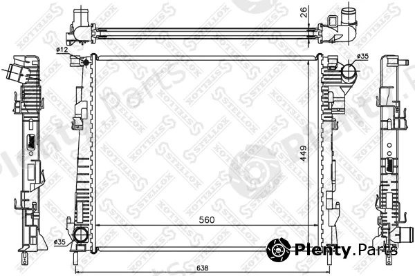 Stellox 10-26061-SX — Radiator, engine cooling
