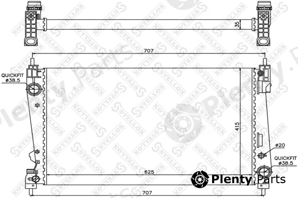 Stellox 10-25770-SX — Radiator, engine cooling
