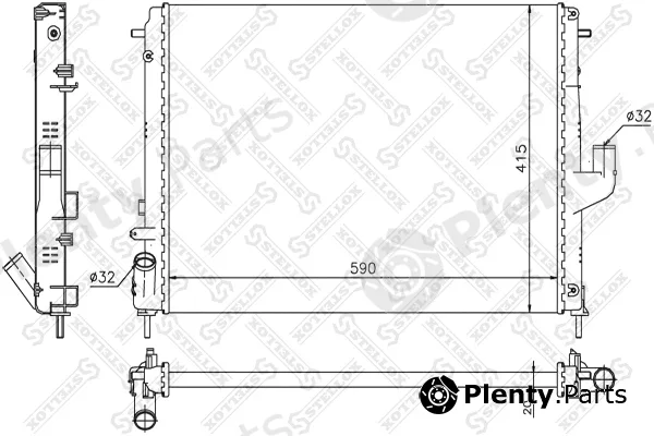 Stellox 10-26163-SX — Radiator, engine cooling