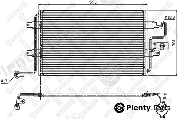Stellox 10-45011-SX — Condenser, air conditioning