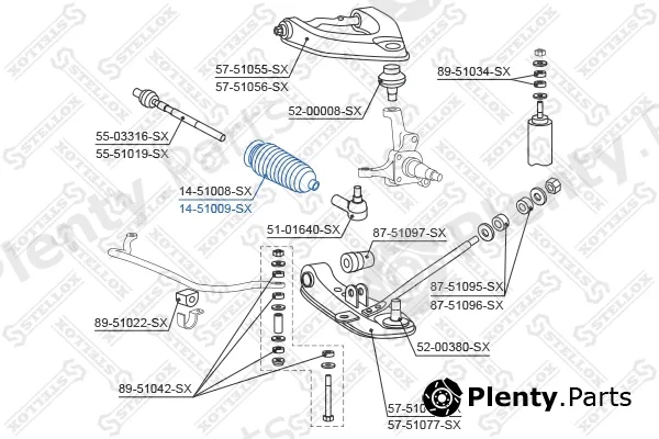 Stellox 14-51009-SX — Bellow, steering