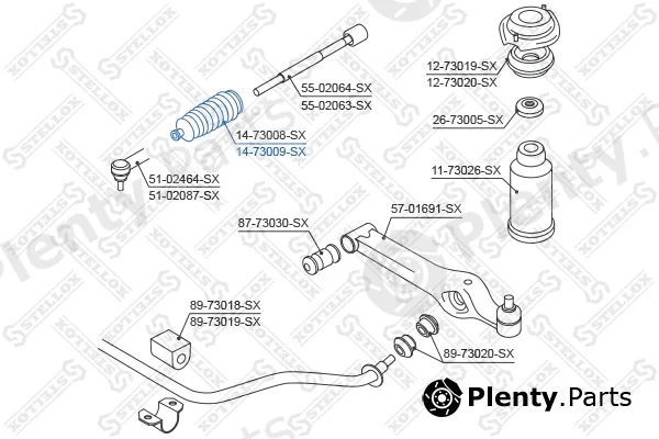 Stellox 14-73009-SX — Bellow, steering