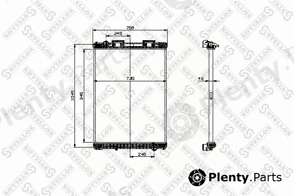 Stellox 81-03316-SX — Radiator, engine cooling