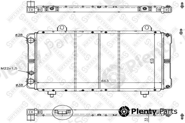 Stellox 10-25228-SX — Radiator, engine cooling