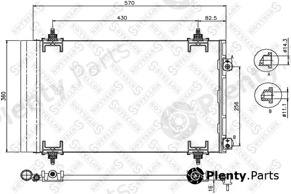 Stellox 10-45222-SX — Condenser, air conditioning