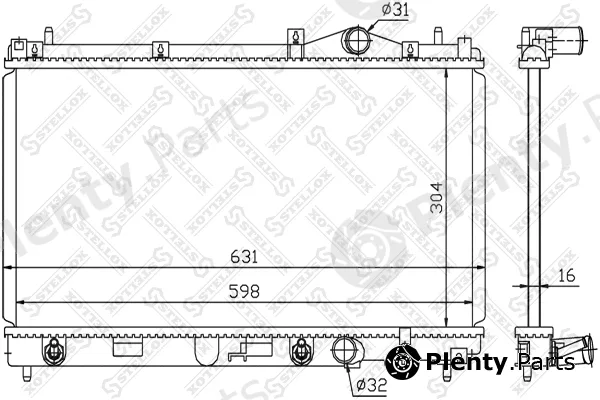 Stellox 10-25616-SX — Radiator, engine cooling