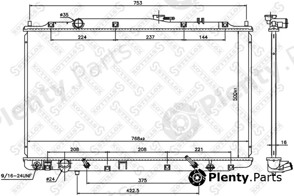 Stellox 10-26782-SX — Radiator, engine cooling