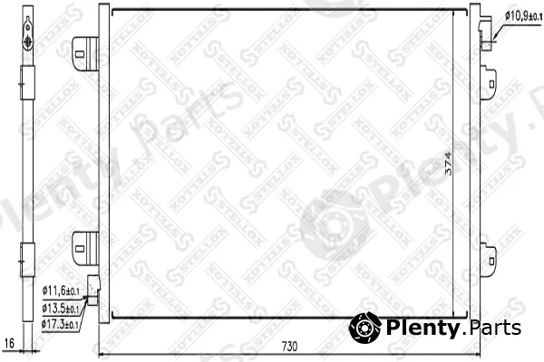 Stellox 10-45149-SX — Condenser, air conditioning