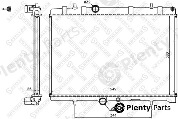 Stellox 10-25201-SX — Radiator, engine cooling