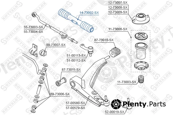 Stellox 14-73002-SX — Bellow, steering