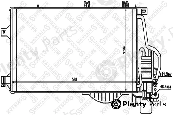 Stellox 10-45141-SX — Condenser, air conditioning