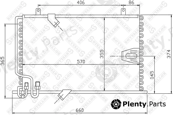 Stellox 10-45074-SX — Condenser, air conditioning