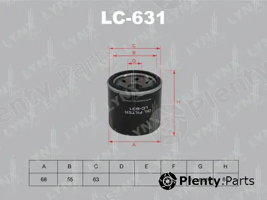 LYNXauto LC-631 — Oil Filter