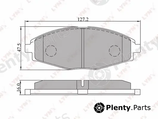 LYNXauto BD-1801 — Brake Pad Set, disc brake