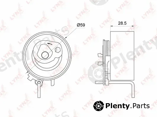 LYNXauto PB-1167 — Tensioner Pulley, timing belt
