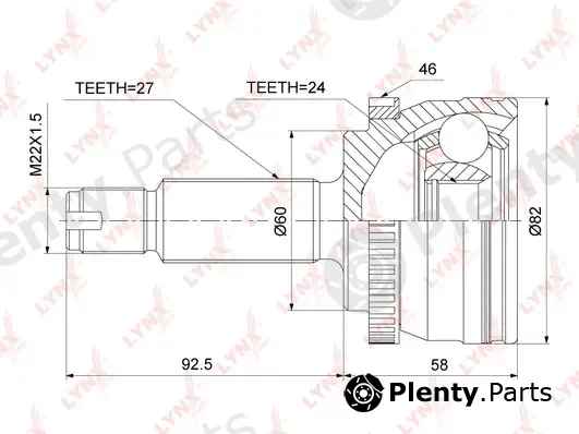 LYNXauto CO-3880A — Joint Kit, drive shaft