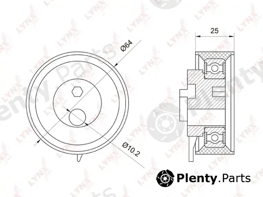 LYNXauto PB-1071 — Tensioner Pulley, timing belt