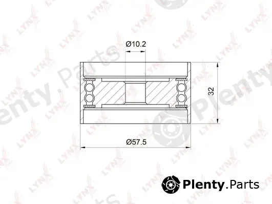 LYNXauto PB-3035 — Deflection/Guide Pulley, timing belt