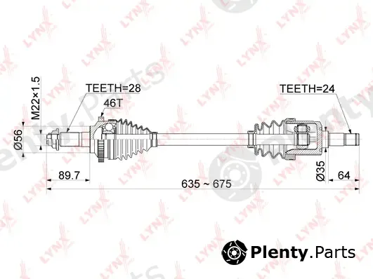 LYNXauto CD-1015A — Drive Shaft
