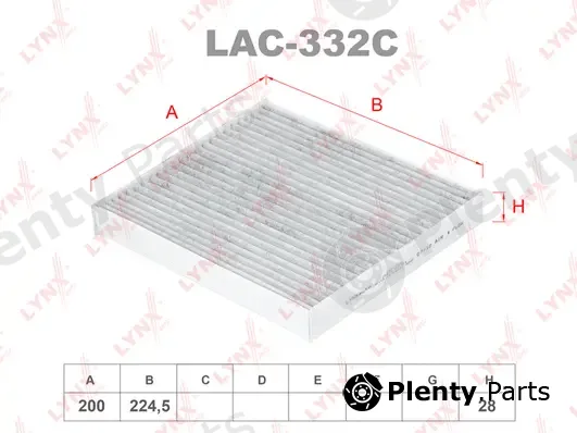 LYNXauto LAC-332C — Filter, cabin air
