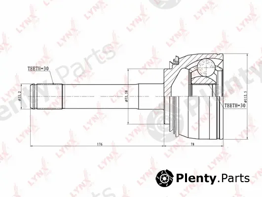 LYNXauto CO-7532 — Joint Kit, drive shaft