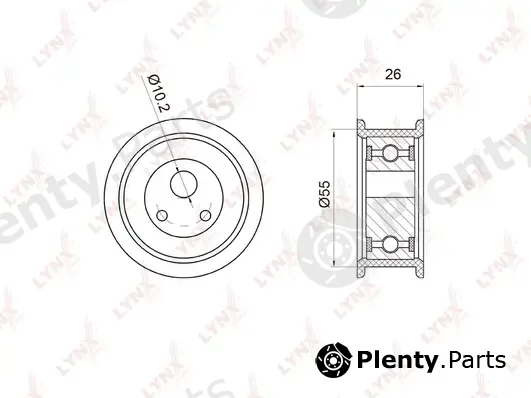 LYNXauto PB-1025 — Tensioner Pulley, timing belt