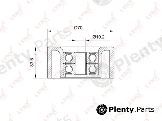 LYNXauto PB-5013 — Tensioner Pulley, V-ribbed belt