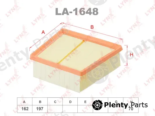 LYNXauto LA-1648 — Air Filter