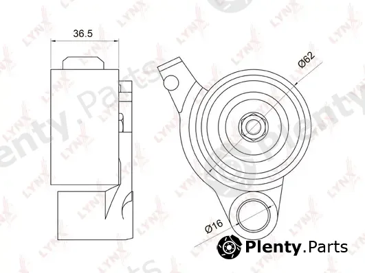LYNXauto PB-1076 — Tensioner Pulley, timing belt