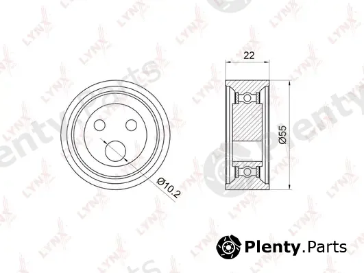 LYNXauto PB-1052 — Tensioner Pulley, timing belt