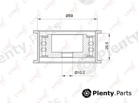 LYNXauto PB-3002 — Deflection/Guide Pulley, timing belt
