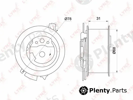LYNXauto PB-1246 — Tensioner Pulley, timing belt