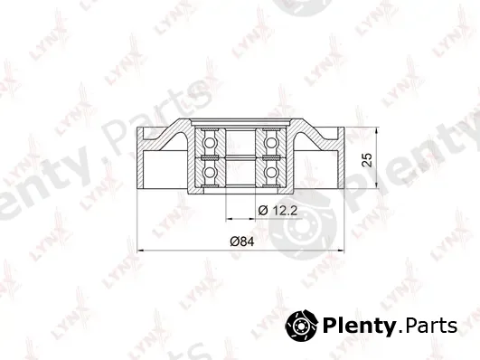 LYNXauto PB-5018 — Tensioner Pulley, V-ribbed belt