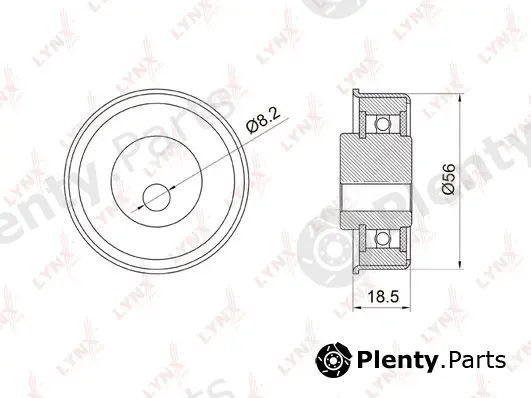 LYNXauto PB-1037 — Tensioner Pulley, timing belt