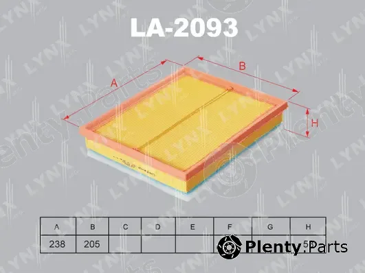 LYNXauto LA-2093 — Air Filter