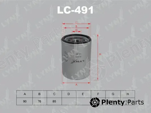 LYNXauto LC-491 — Oil Filter