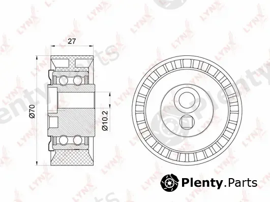 LYNXauto PB-5059 — Tensioner Pulley, V-ribbed belt