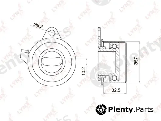 LYNXauto PB-1032 — Tensioner Pulley, timing belt