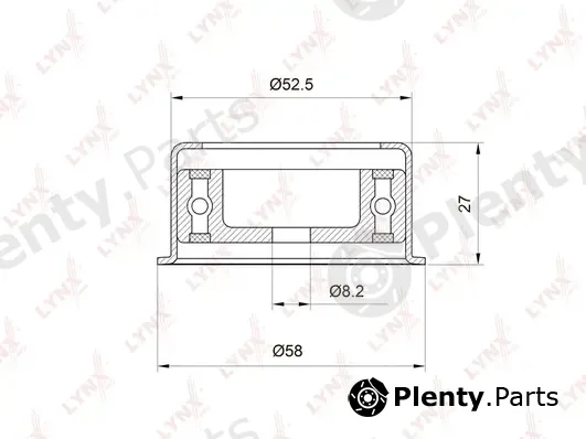 LYNXauto PB-3025 — Deflection/Guide Pulley, timing belt