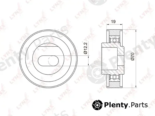 LYNXauto PB-1020 — Tensioner Pulley, timing belt