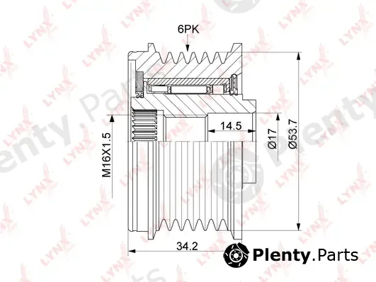 LYNXauto PA-1146 — Alternator Freewheel Clutch