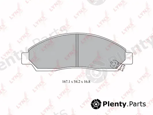 LYNXauto BD-3804 — Brake Pad Set, disc brake