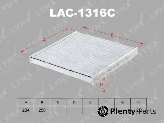 LYNXauto LAC-1316C — Filter, cabin air