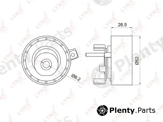 LYNXauto PB-1016 — Tensioner Pulley, timing belt