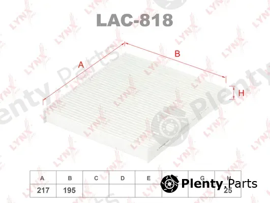 LYNXauto LAC-818 — Filter, cabin air